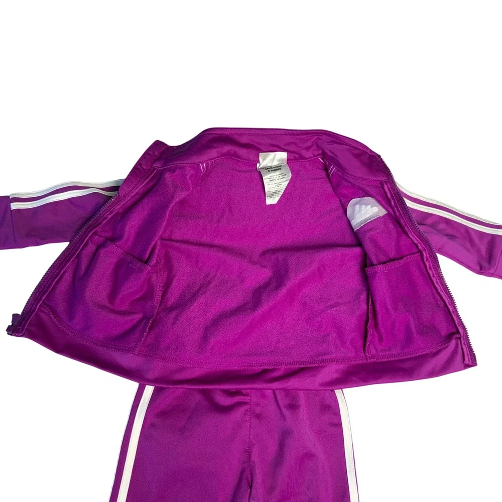 Adidas Tracksuit Purple Polyester Baby 6M Sporty Activewear Excellent